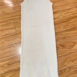 Zara Cream Sheath Midi Dress